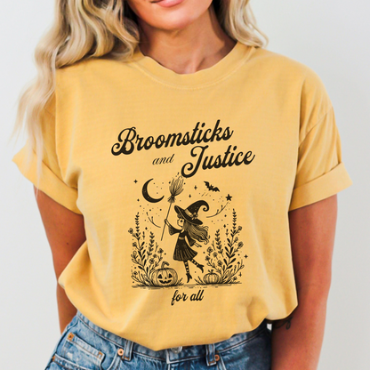 Broomsticks And Justice For All Comfort Colors 1717 T-shirt