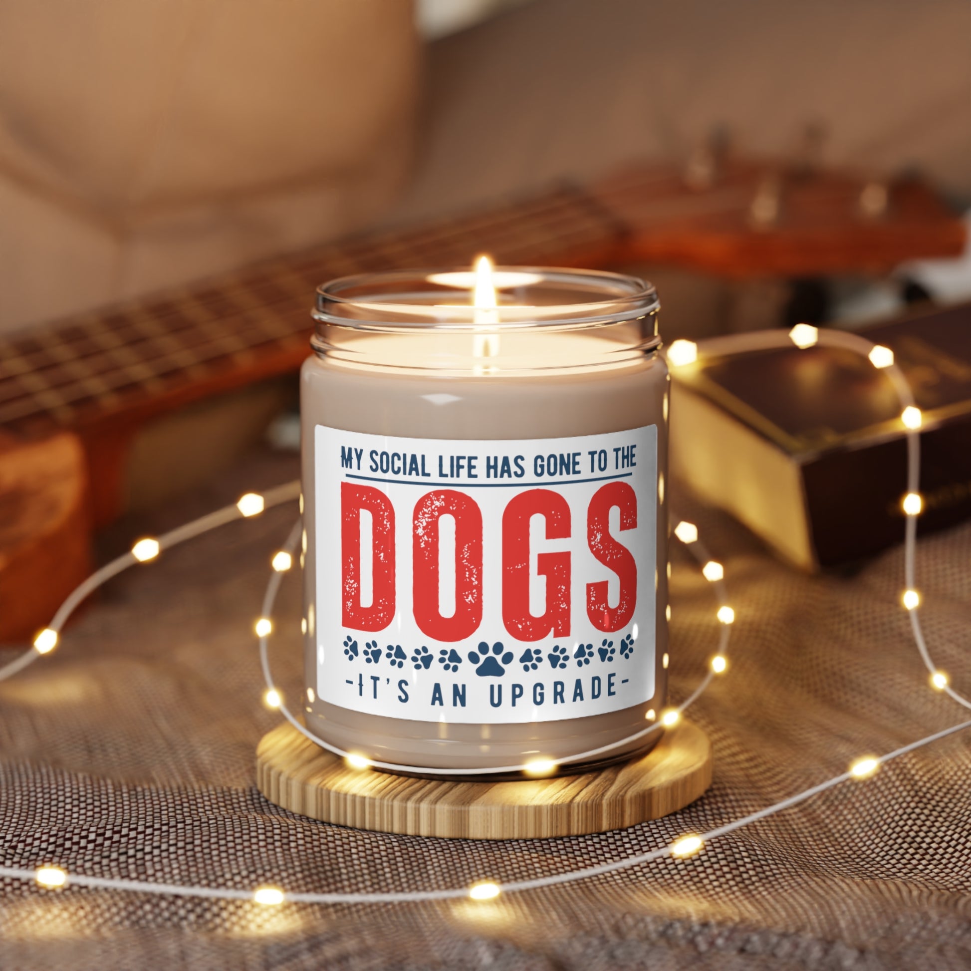 Dog-themed scented soy candle for a true dog enthusiast