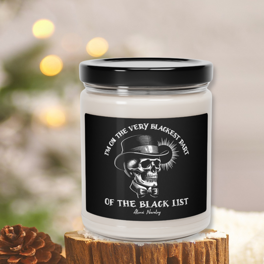 Featuring Alexei Navalny's iconic words, this scented soy candle serves as a reminder of the ongoing struggle for human rights. Glass jar candle with black label and lid, white trendy skull design. 9 ounce.