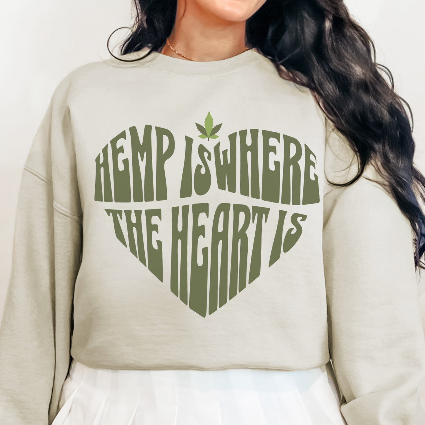 Hemp Is Where The Heart Is Gildan 18000 Sweatshirt