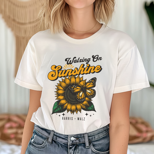 Walzing On Sunshine Harris-Walz Bella Canvas 3001 T-Shirt