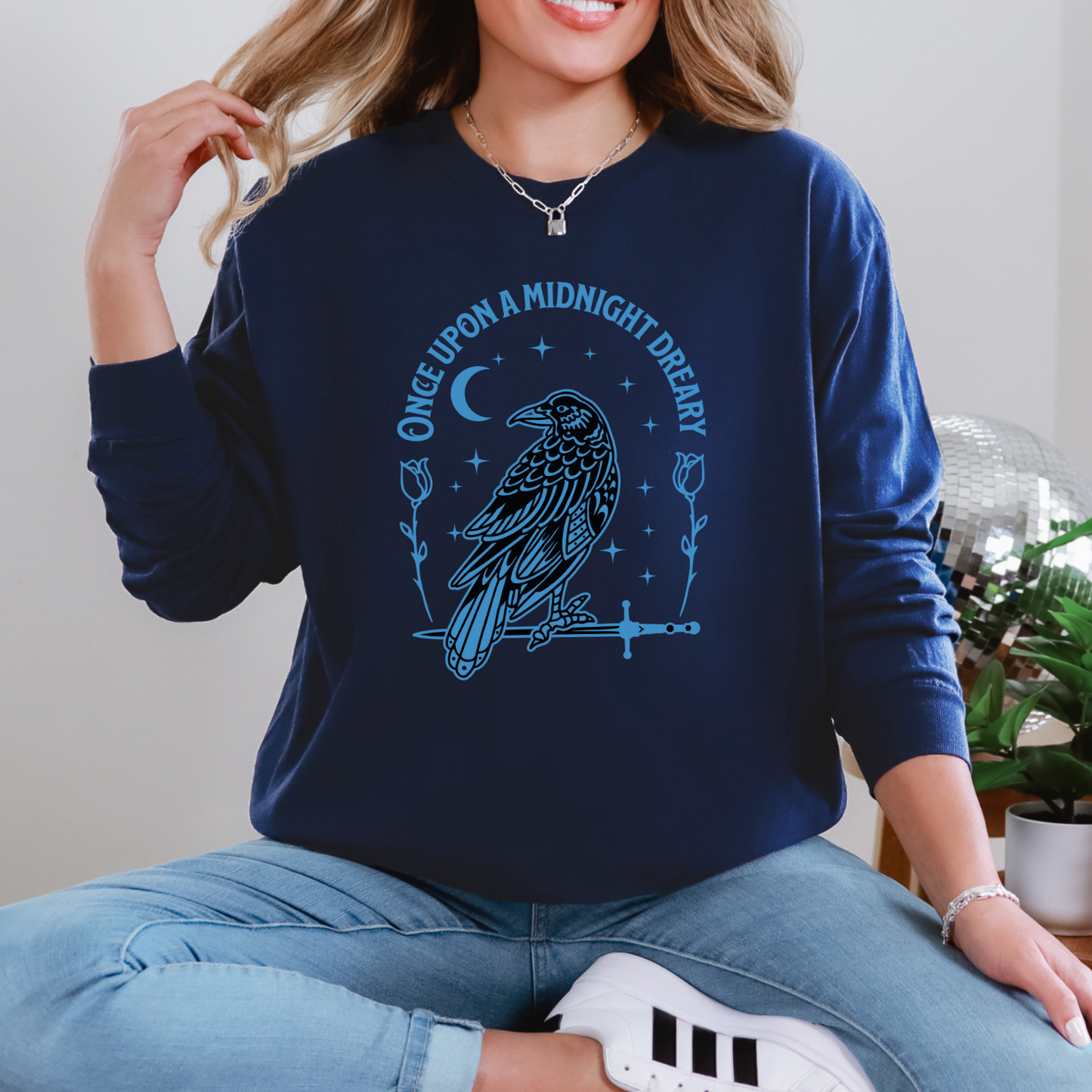 Once Upon A Midnight Dreary Comfort Colors Long Sleeve T-Shirt