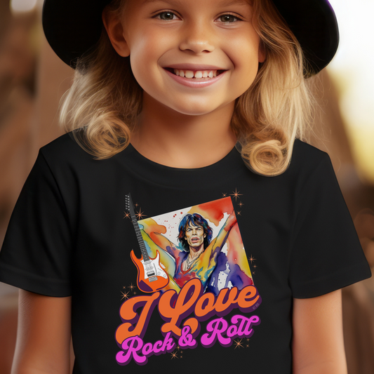 I Love Rock and Roll Youth Short Sleeve Tee